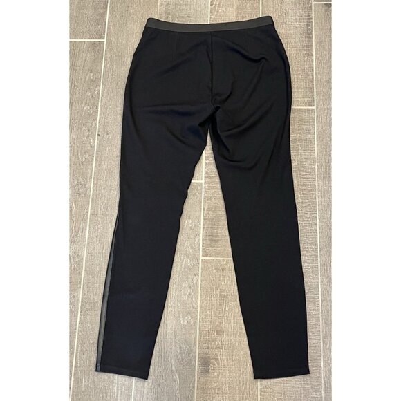 Eileen Fisher Women’s Black Pants Small Size Leather Front Pull On Stretch - Picture 5 of 12